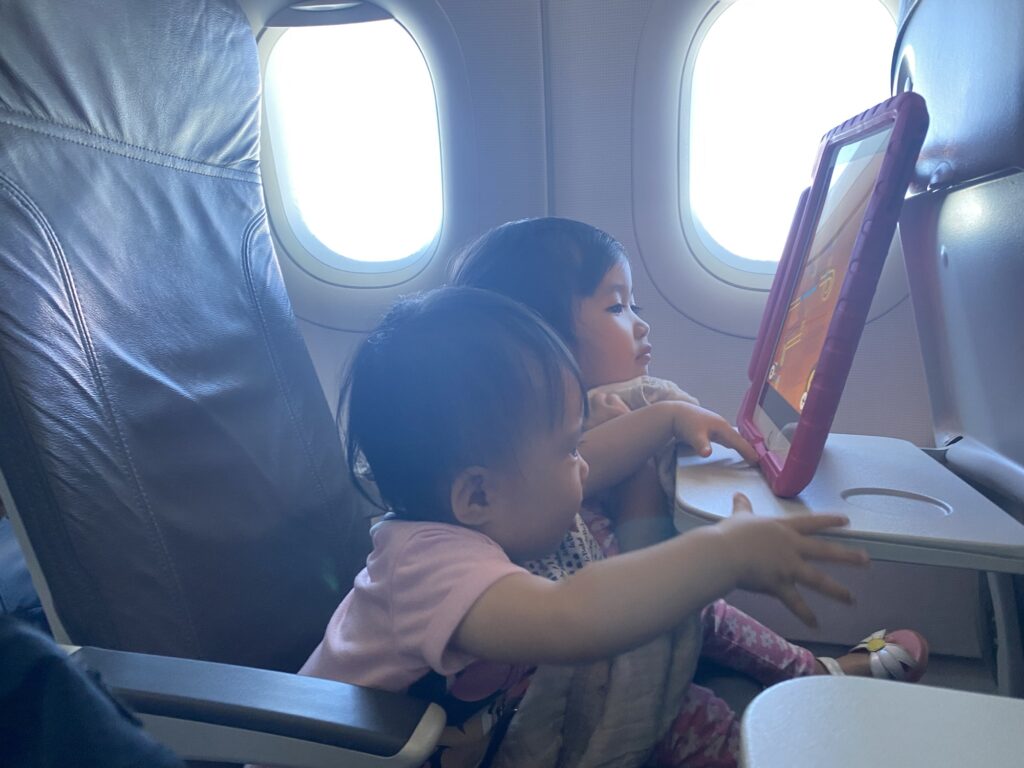 赤ちゃんを膝の上に乗せる飛行機で大事だったこと