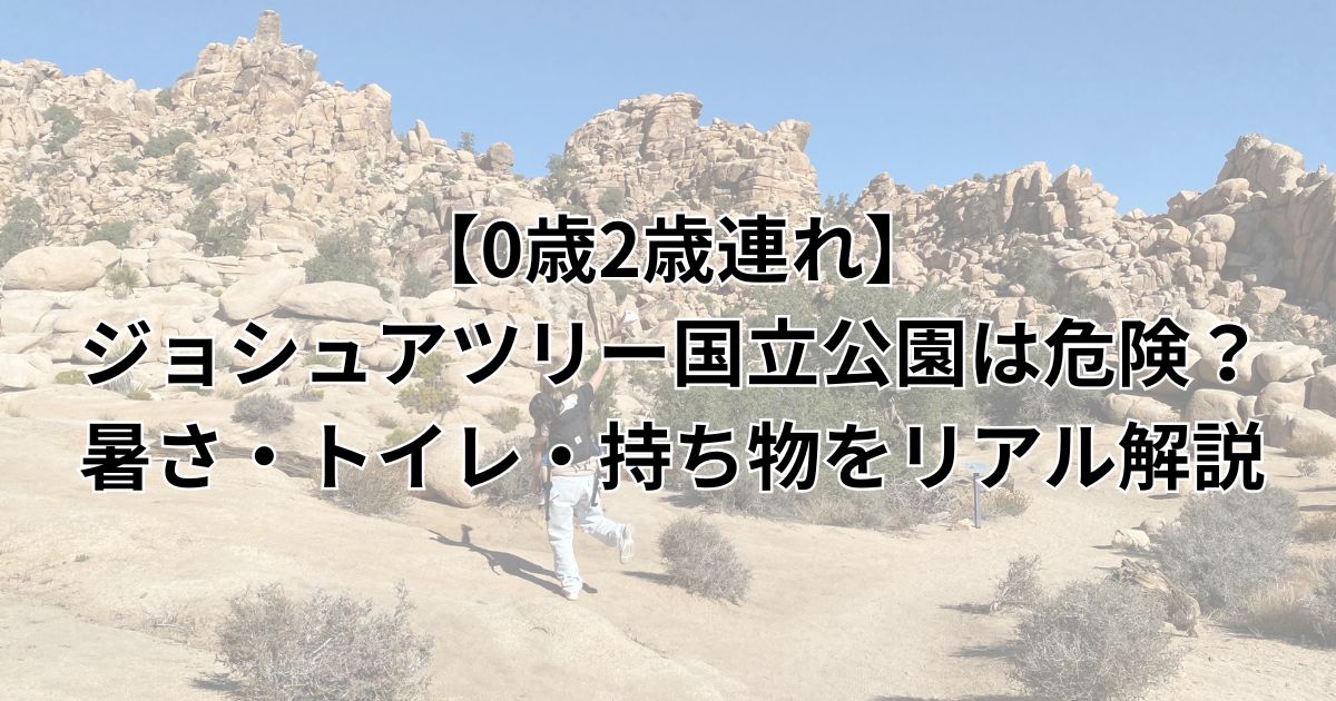 【0歳2歳連れ】ジョシュアツリー国立公園は危険？暑さ・トイレ・持ち物をリアル解説